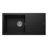 Realstone Assos 86 Xl P011 Granit Evye 860X435 Mm Tek Göz Damlalıklı Mutfak Evyesi - Realstone P011 Assos 86 Xl Siyah