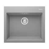 Realstone Didyma 60 K002 Granit Evye 600X530 Mm Tek Göz Mutfak Evyesi - Realstone K002 Didyma 60 Gri