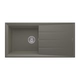 Realstone Efes 100 P012 Granit Evye 1000X500 Mm Tek Göz Damlalıklı Mutfak Evyesi - Realstone P012 Efes 100 Gri