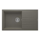 Realstone Laodikya 86 Xl P014 Granit Evye 860X500 Mm Tek Göz Damlalıklı Mutfak Evyesi - Realstone P014 Laodikya 86 Xl Gri