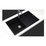 RealStone P004 Troya 86 Siyah Granit Eviye