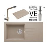 Realstone P011 860X435 Mm Assos 86 Xl Granit Evye & Abant Arıtmalı Batarya Seti - Cappuccino