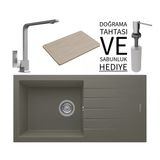 Realstone P011 860X435 Mm Assos 86 Xl Granit Evye & Göksu Batarya Seti - Gri