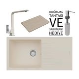 Realstone P011 860X435 Mm Assos 86 Xl Granit Evye & Göksu Batarya Seti - Krem