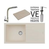 Realstone P011 860X435 Mm Assos 86 Xl Granit Evye & Sümela Batarya Seti - Krem