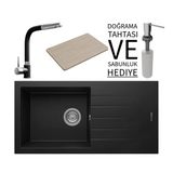 Realstone P011 860X435 Mm Assos 86 Xl Granit Evye & Sümela Batarya Seti - Siyah