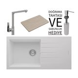 Realstone P011 860X435 Mm Assos 86 Xl Granit Evye & Vesta Batarya Seti - Beyaz