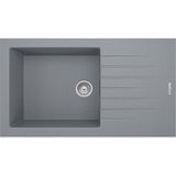 RealStone P011 Assos 86 XL 86x43.5 cm Tezgah Üstü Gri Granit Eviye