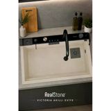 Realstone Real Stone Victoria Granit Akıllı Eviye Seti Krem 75.5X47 Cm