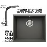 Realstone Steep 50 Antrasit Granit Evye & Sümela Antrasit Uyumlu Batarya Seti