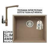 Realstone Steep 50 Cappuccino Granit Evye & Vesta Cappuccino Uyumlu Batarya Seti