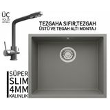 Realstone Steep 50 Gri Granit Evye & Abant Gri Uyumlu Batarya Seti