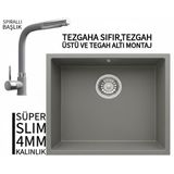 Realstone Steep 50 Gri Granit Evye & Sümela Gri Uyumlu Batarya Seti