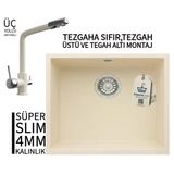 Realstone Steep 50 Krem Granit Evye & Abant Krem Uyumlu Batarya Seti