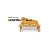RealWood Ahşap Özel İsim Baskılı Çelik Kaseli Kedi-Köpek Mama ve Su Kabı Standı