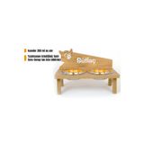 RealWood Özel İsim Baskılı, Ahşap, Çelik Kaseli Kedi- Küçük Irk Köpek Mama Ve Su Kabı Stantı