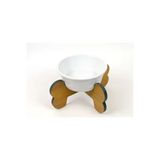Realwood Suya Dayanıklı, Ahşap,Tekli,Seramik Kaseli Kedi-Küçük Irk Köpek Mama Ve Su Kabı Stantı- 400 Ml.