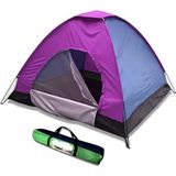 Realx 3 Kişilik Kaliteli Kamp Çadırı 200X150X110 cm Çantalı Sineklik - Turuncu - Yeşil