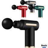 Realx 4 Başlıklı 6 Kademeli Titreşimli Şarjlı Mini Masaj Aleti gri