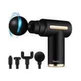 Realx 4 Başlıklı 6 Kademeli Titreşimli Şarjlı Mini Masaj Aleti siyah