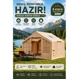Realx 8 Kişilik 4 Mevsim Su geçirmez 300x250x220 Cm Şişme Kamp Çadırı 420D Oxford Kumaş Bacalı&Pencereli