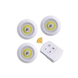 Realx Led Işık Kablosuz Uzaktan Kumandalı Dolap Içi Led Ampul Seti 3lü Set Gece Lambası Spot Lamba