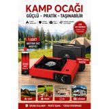 Realx Portatif Kamp Ocağı 2.3kW Taşınabilir Kamp Ocak Gaz Stop Emniyetli Taşıma Çantalı Gaz Hediyeli