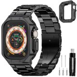 REASDEN Apple Watch Band Kılıf Iwatch Ultra Serisi 9/8/7/6/5/4/3/2/1/SE, 38/40/41/42/44/45/49 mm, Katı Paslanmaz Çelik Metal İş Bandı Günlük Şık Erkek Kadın
