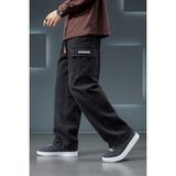 Reax Luiz Beli Lastikli ve Ipli Komando Baggy Fit Kot Kargo Pantolon - Füme