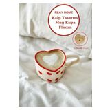 REAY HOME El Yapımı Seramik Kalp Tasarım Mug Kupa Fincan | Handmade El Yapımı Mug Fincan Kupa Kahve Kupası