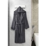 Rebeka Home Collection Doğa Antrasit Kapşonlu Bornoz