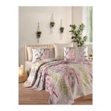 Rebeka Home Collection Flora Çift Kişilik Pike Takımı – Botanik Desenli 4 Parça Yazlık Pike Seti