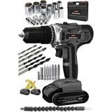 Rebellisch Germany Q3 Series 398 VF 40 Ah Darbeli Metal Şanzıman Çift Akülü Vidalama 27 Parça Matkap