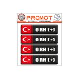 Rebon MotoDesign B RH (+) KAN GRUBU 3D STİCKER 4'LÜ