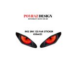 Rebon MotoDesign RKS SRK 125R UYUMLU FAR KAPLAMA STİCKER KIRMIZI