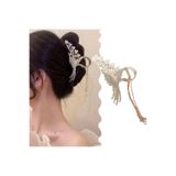 REBORN DESIGN Çiçek Buketi Figürlü Zirkon Taşlı Gold Renk 11 cm Metal Mandal Toka