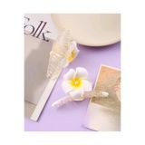 REBORN DESIGN Lotus Figürlü İnci Detaylı Fiyonk Model Şeffaf Renk 8 cm Mandal Toka