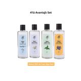 Rebul 250 ml Cam Şişe Kolonya Seti – Ice, Magnolia, GreenTea, Lavanta