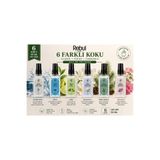 Rebul 6'lı Avantaj Kolonya Seti 50 ml Pet Şişe Aqua Lime Magnolia Bouquet Pine Forest Azure Noir
