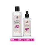 Rebul Bouquet 250 ml 100 ml Cam Şişe Kolonya Seti TM02442-2