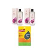 Rebul Bouquet Kolonya, 2 x 250ml, Koroplast Çok Amaçlı Mikrofiber Bez Hediyeli