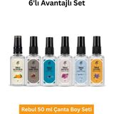 Rebul Dark + Bouquet + Aqua + Ice + Mandarine+ Lavanda Kolonya 50 ml - 119 ml