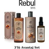 Rebul Dark Spice Edc 250ml Kolonya 500ml Duş Jeli 125ml Edc Kolonya 3'lü Avantaj Set