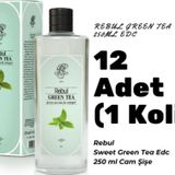 Rebul Green Tea Edc 250 ml Cam Şişeli Yeşil Çay Kolonyası 12 Adet (1 Koli)