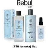 Rebul ICE Edc 250ml Kolonya + 500ml Duş Jeli + 125ml Edc Kolonya 3'lü Avantaj Set