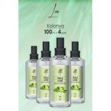 Rebul Lime Limon Kolonyası, 100 ml x 4 Adet, Spreyli Cam Şişe
