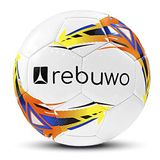 Rebuwo 5 Numara Futbol Topu – Dikişli & Dayanıklı Halı Saha Maç Topu Sert Zemin İçin Uygun Turuncu Antrenman Topu