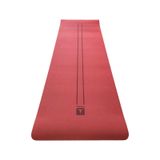 Rebuwo Çift Çizgi Tasarımlı Tpe Yoga Pilates Matı 6mm Kaymaz Hafif Taşınabilir - Bordo Bordo