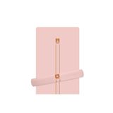 Rebuwo Çizgi Tasarımlı 5mm Ekstra Kaydırmaz Doğal Kauçuk Yoga Matı Pilates Mat Soft Pembe