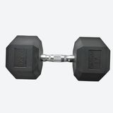 Rebuwo Hex Altıgen Kauçuk Kaplı Dambıl 27.5 kg 1 Adet